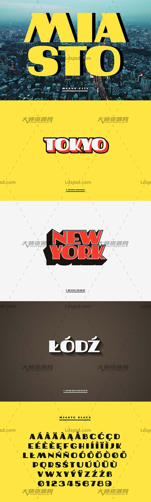 Miasto Font,漫画风格的英文字体